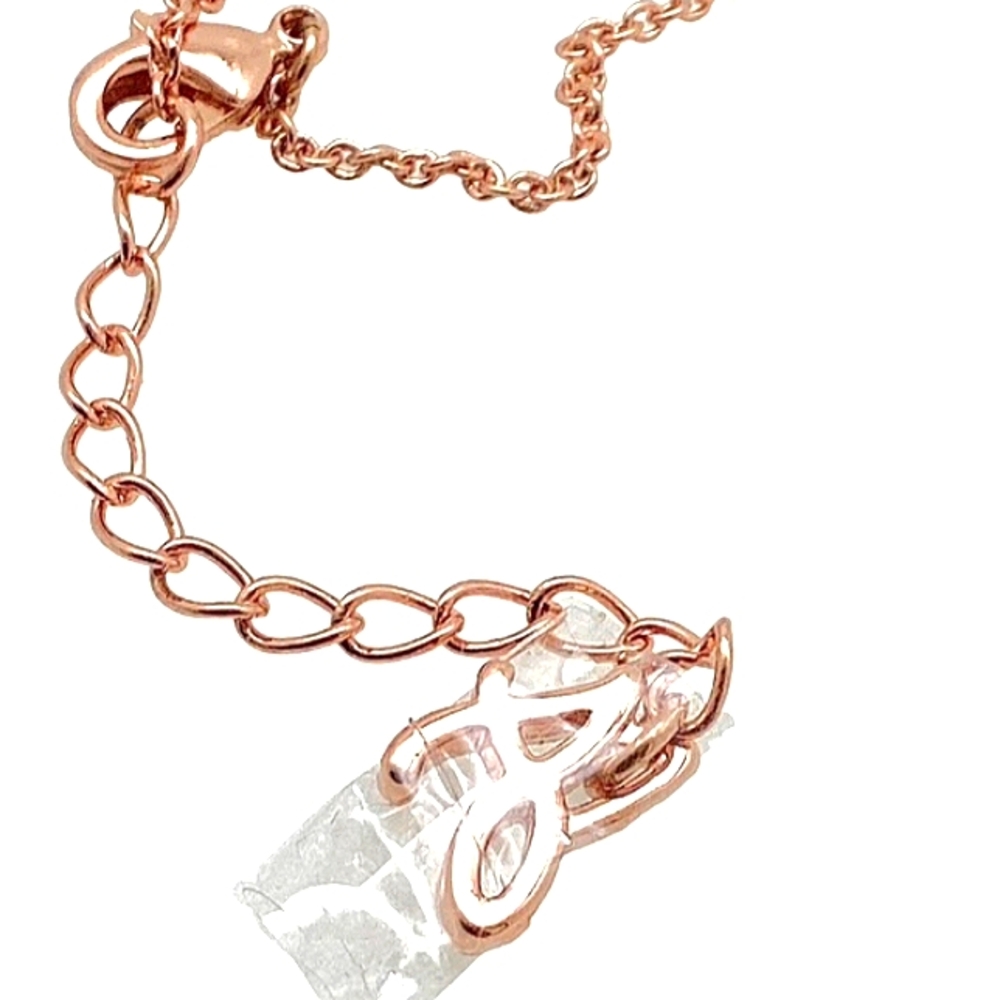 Adore by Swarovski Pink Rose Gold Bracelet Organic Circle Charm W/box - Picture 6 of 11